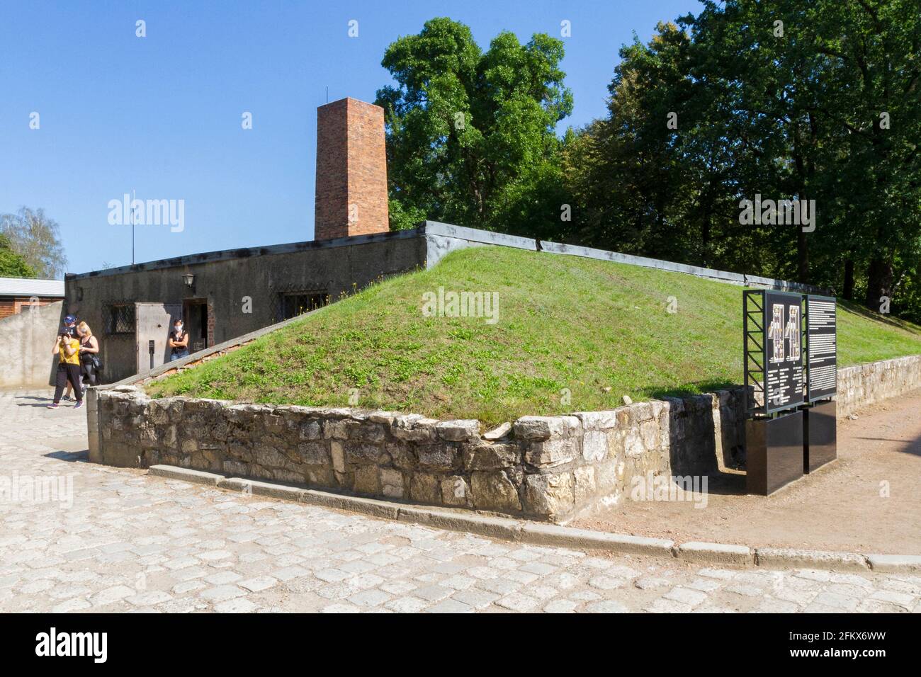 Gaskammer und Krematorium, KZ-Gedenkstätte Auschwitz I, Polen Stockfoto