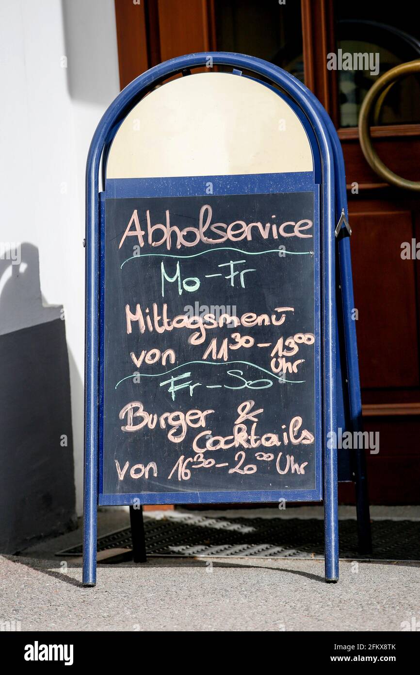 Gastronomie, Abholservice Stockfoto
