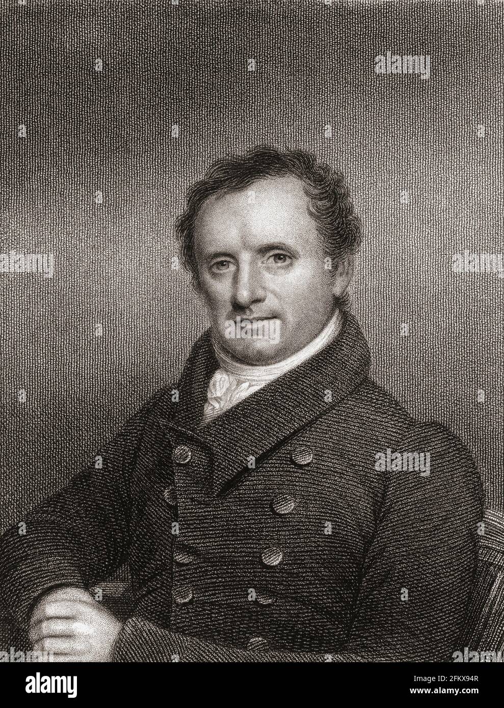 James Fenimore Cooper, 1789 -1851. Amerikanischer Romancier von Frontier Tales. Nach einem Werk von John Wesley Jarvis. Stockfoto