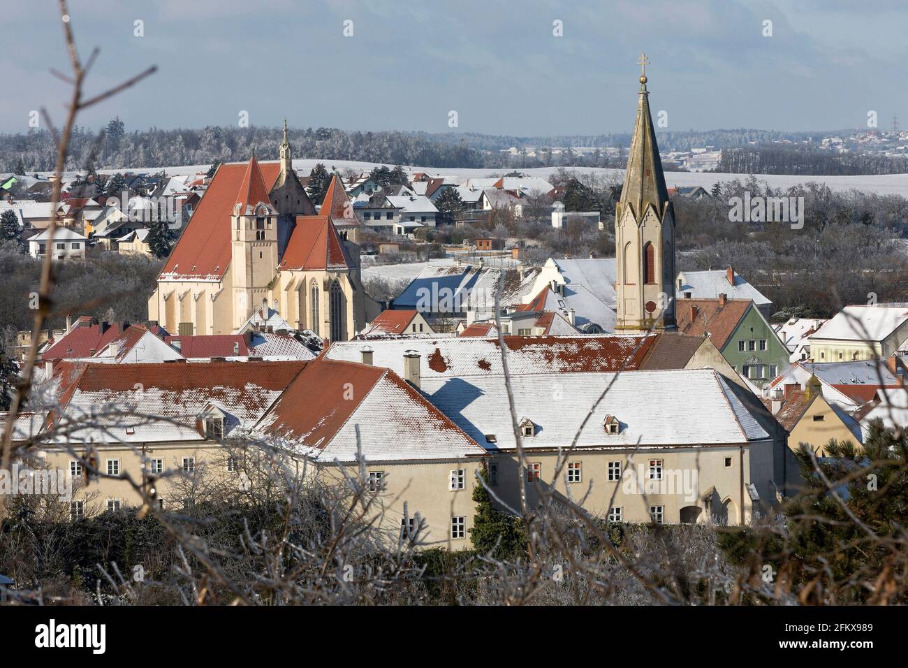 Blick Auf Eggenburg Im Waldviertel Niederösterreich Österreich Stockfoto