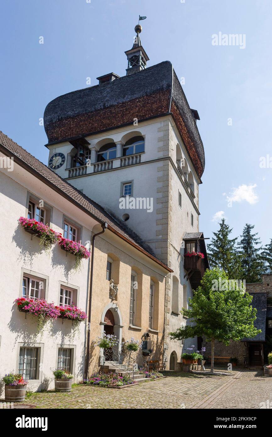 Martinsturm, Wahrzeichen Von Bregenz, Vorarlberg, Österreich Stockfoto