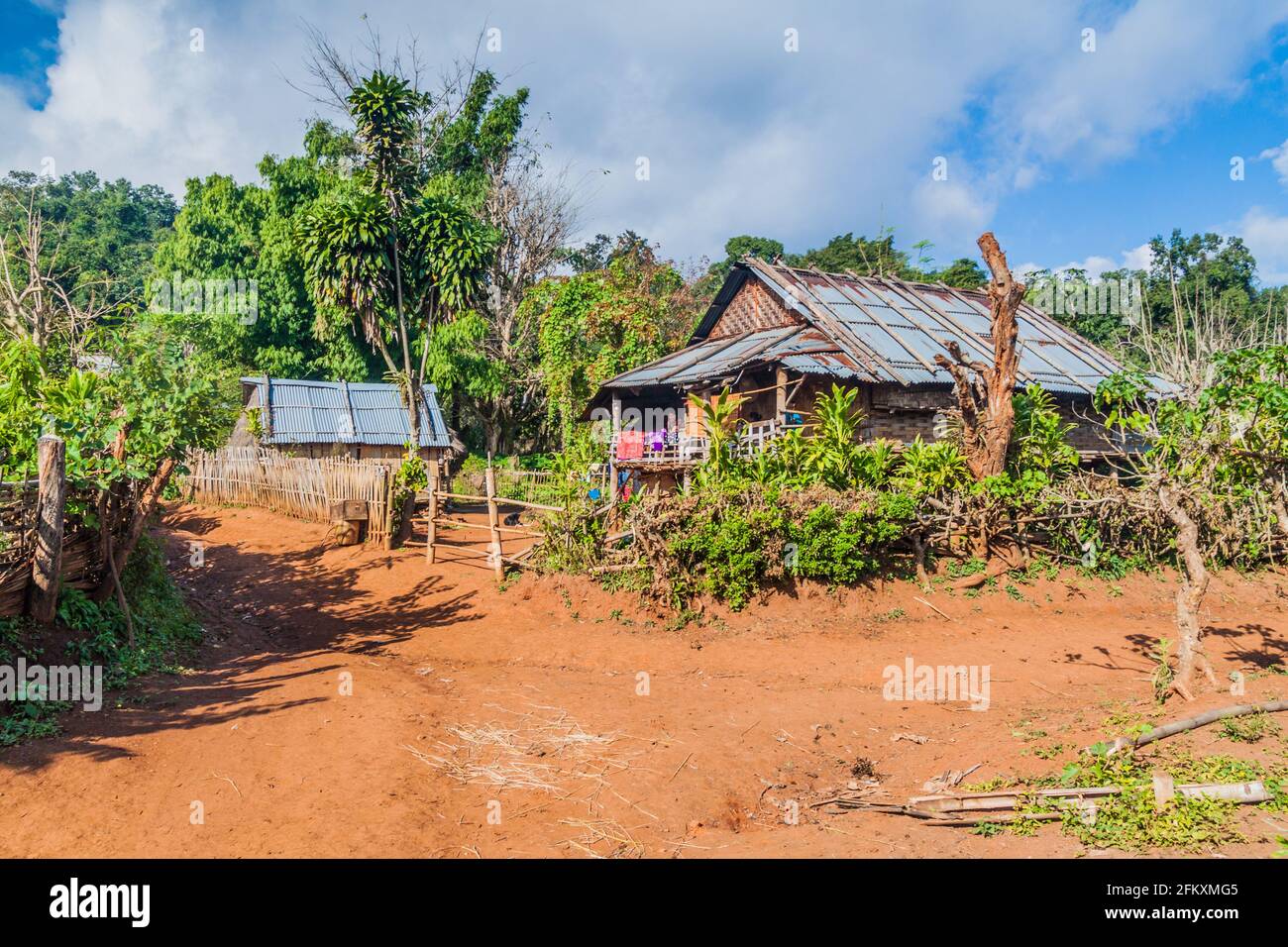 Kleines Dorf in der Nähe von Hsipaw, Myanmar Stockfoto