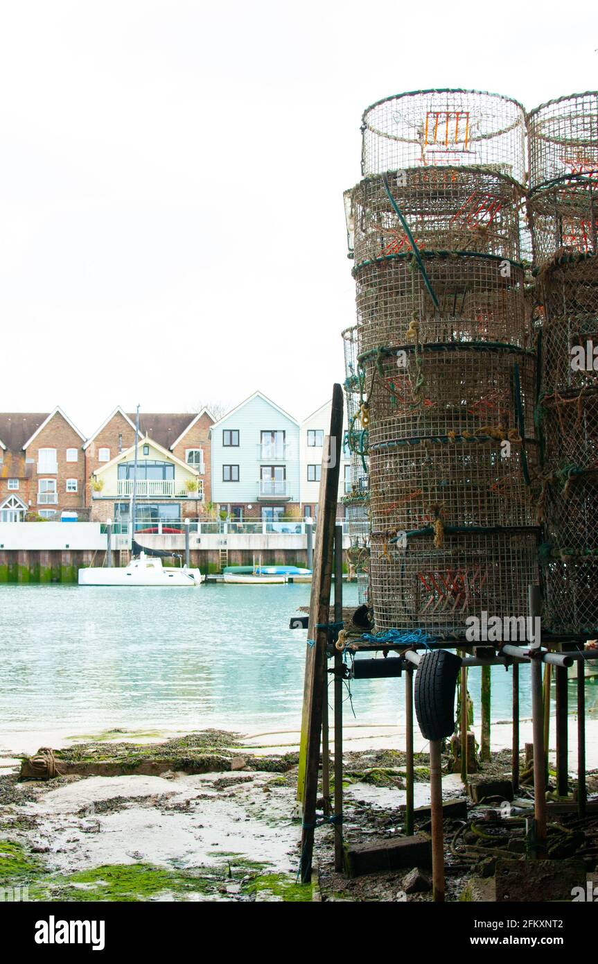 Blick auf Arun und Littlehampton Stockfoto