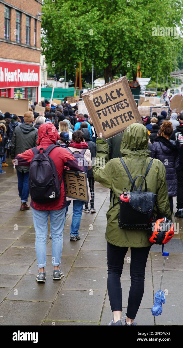 Black Lives Matter - BLM Protest in Coventry UK, 7. Juni 2020 Stockfoto