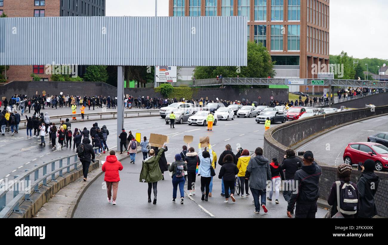 Black Lives Matter - BLM Protest in Coventry UK, 7. Juni 2020 Stockfoto