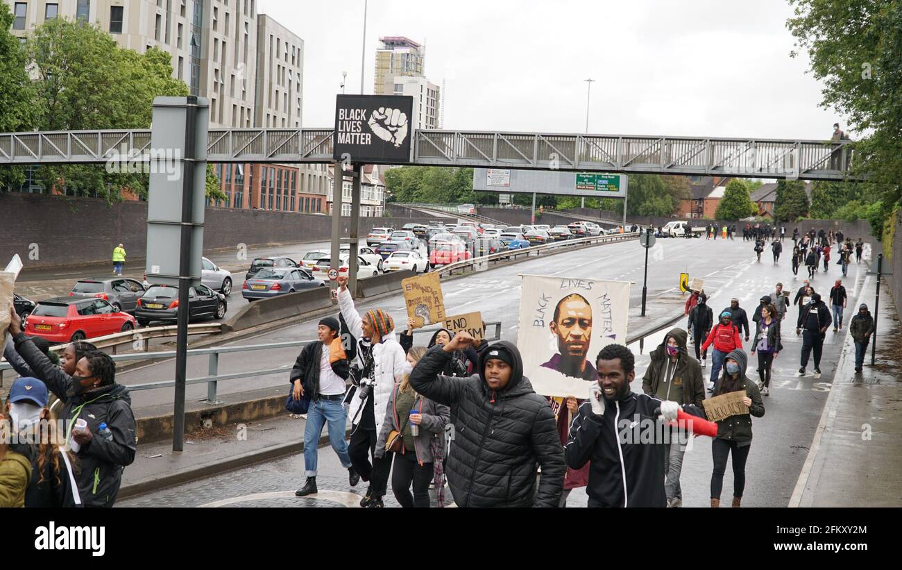 Black Lives Matter - BLM Protest in Coventry UK, 7. Juni 2020 Stockfoto