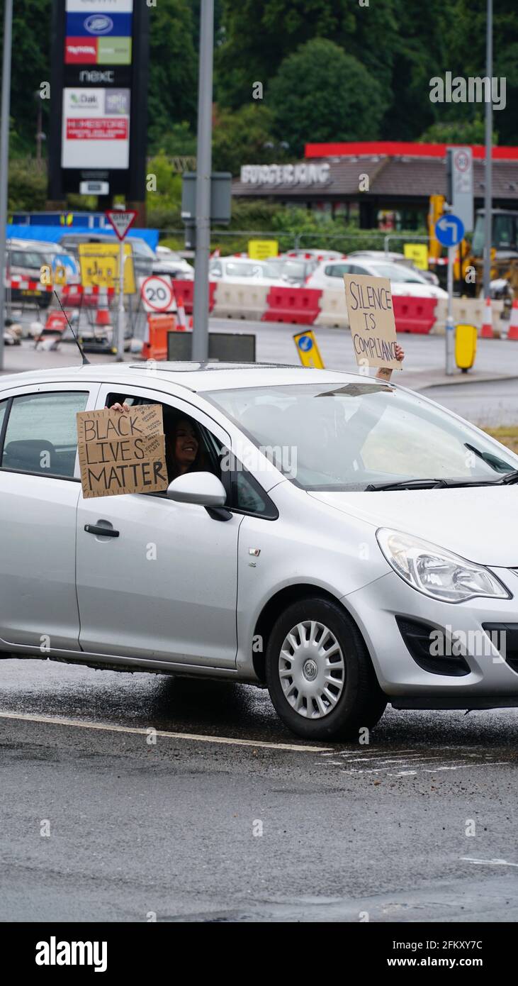 Black Lives Matter - BLM Protest in Coventry UK, 7. Juni 2020 Stockfoto