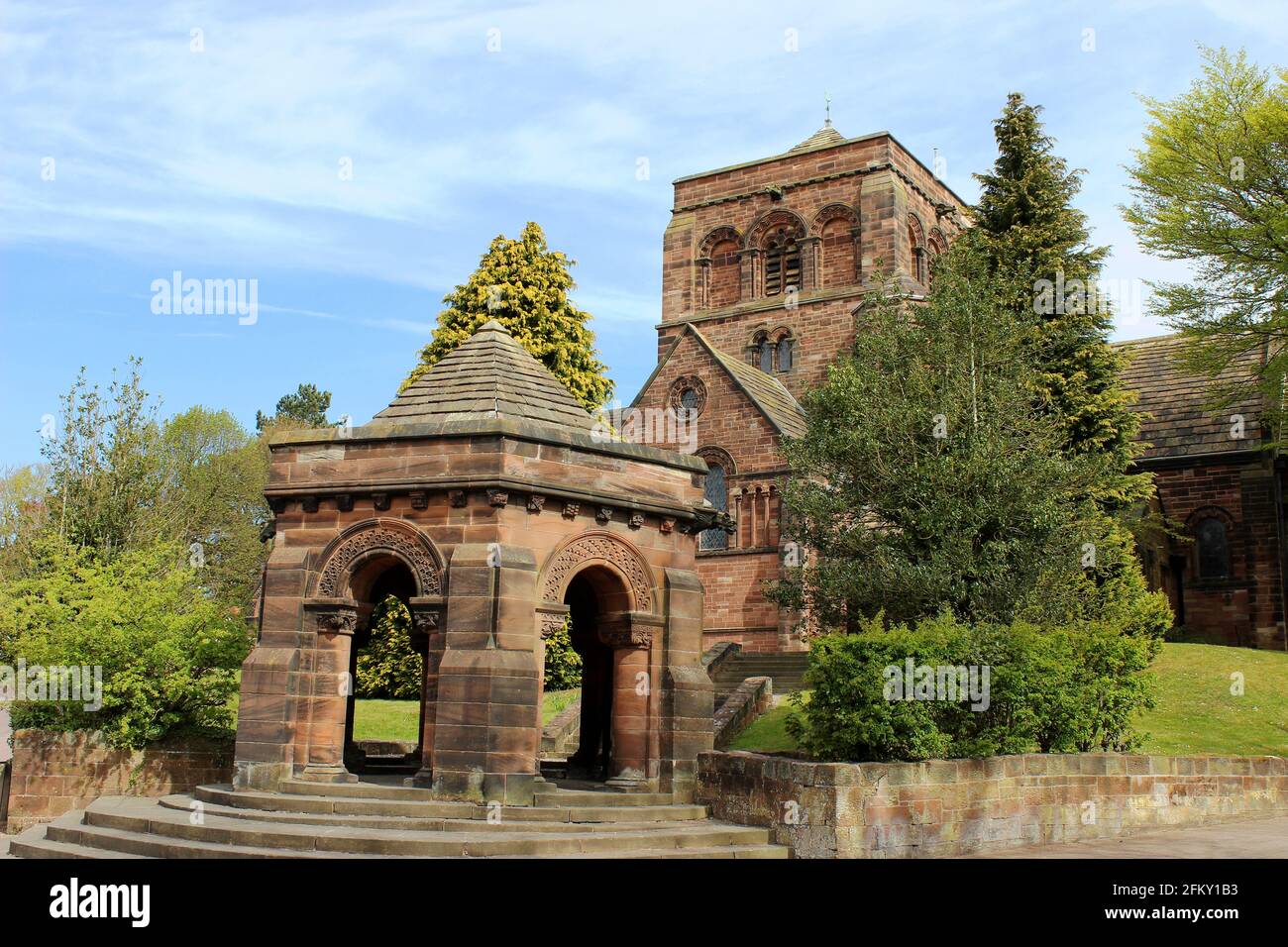 St. George's Church, Thornton Hough, Wirral, Großbritannien Stockfoto