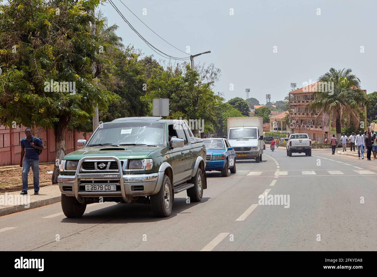 Avenida Francisco Mendes in Bissau Guinea-Bissau Afrika Stockfoto