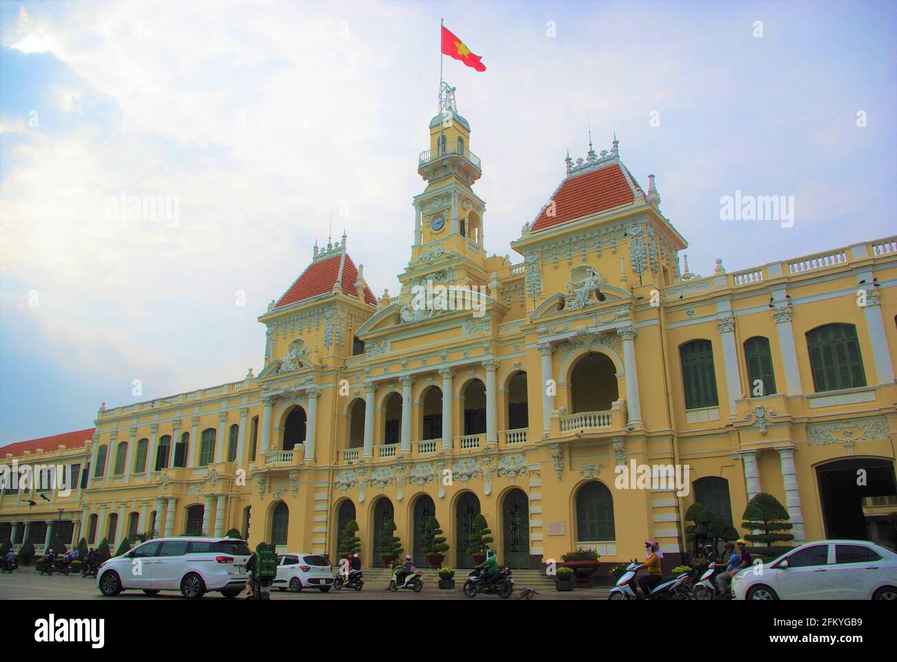 Gebäude des Volkskomitees, Ho-Chi-Minh-Stadt, Vietnam, Asien Stockfoto