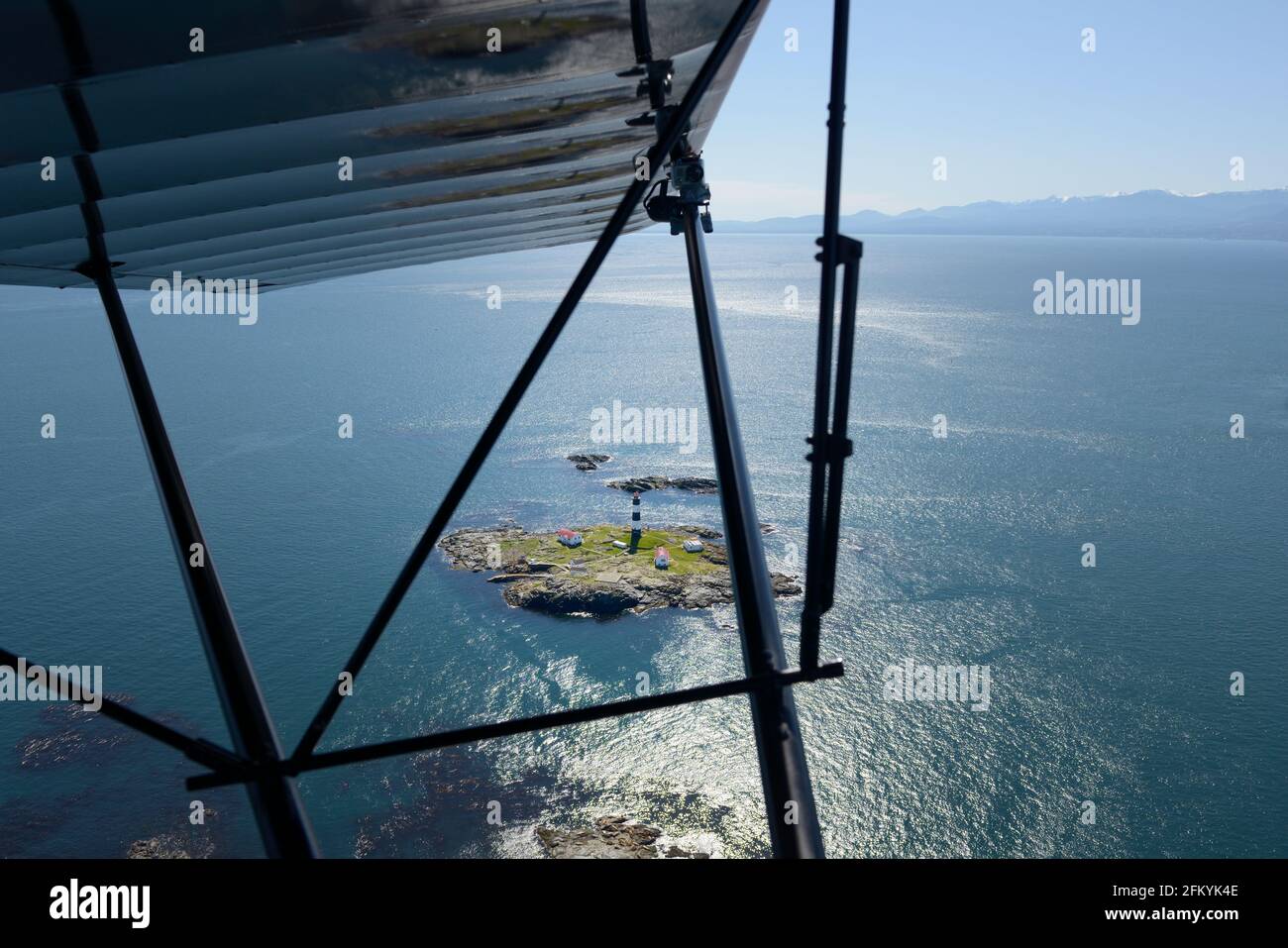 Race Rocks Leuchtturm, Vancouver Island, British Columbia Stockfoto