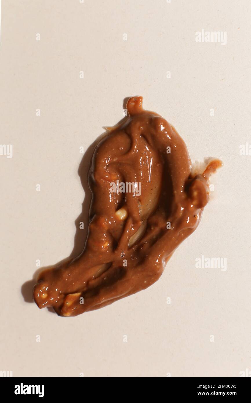 Textur Nahaufnahme Mandelbutter Stockfoto