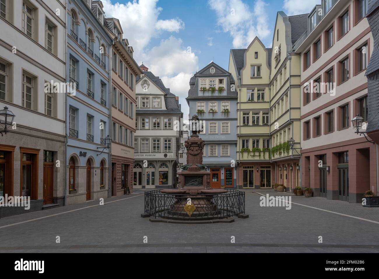 Häuser in der rekonstruierten Altstadt von Frankfurt, Deutschland Stockfoto