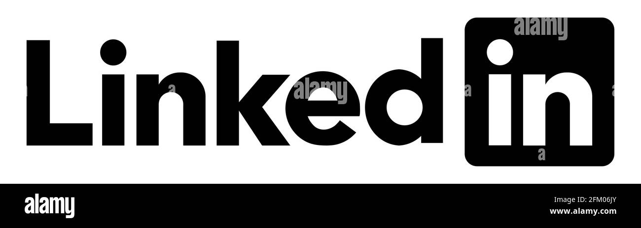 Vinnytsia, Ukraine - 4. Mai 2021: LinkedIn American Business Logo. Vektorsymbol auf weißem Hintergrund isoliert Stock Vektor