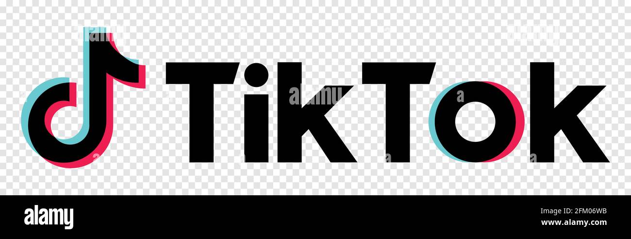 Vinnytsia, Ukraine - 5. Mai 2021: TikTok-Logo. Redaktioneller Vektor auf transparentem Hintergrund isoliert Stock Vektor