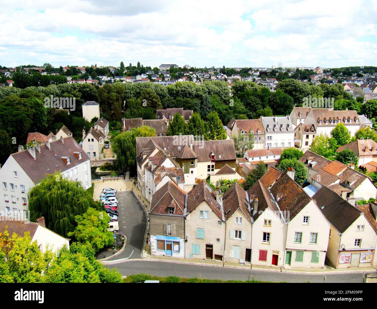 Mit Blick auf Chartres, Departement Eure et Loir, Region Centre, Frankreich, Europa Stockfoto