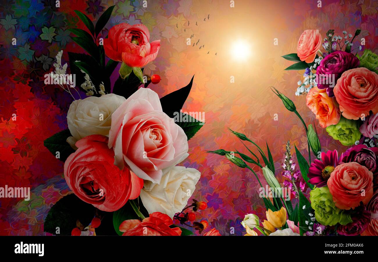 BLUMENKUNST: Die Kunst des Fluges 02 Stockfoto