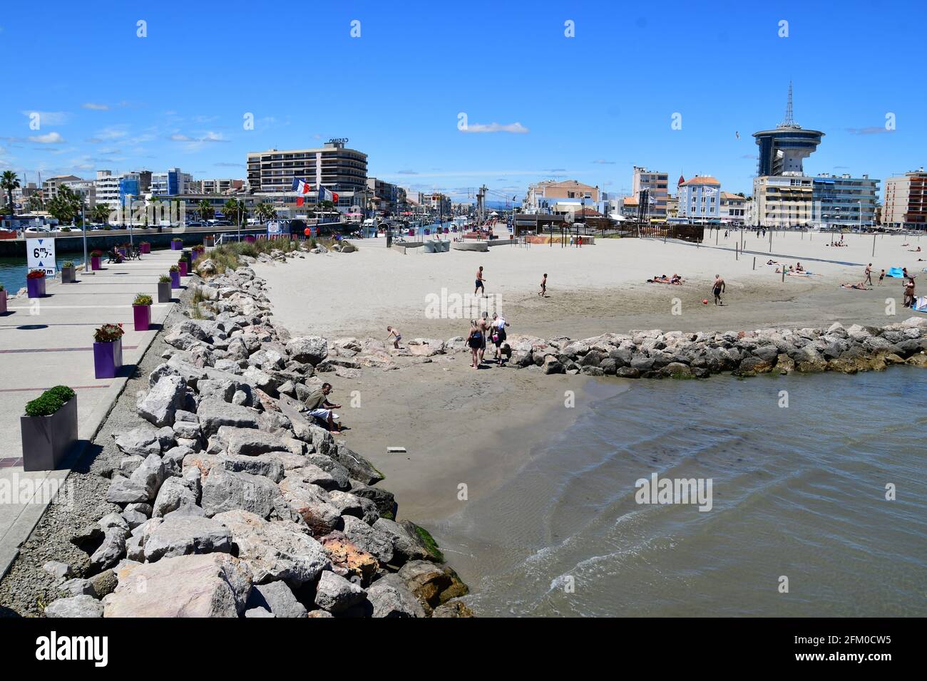 Mittelmeer, Palavas les Flots, Montpellier, Österreich, Südfrankreich Stockfoto