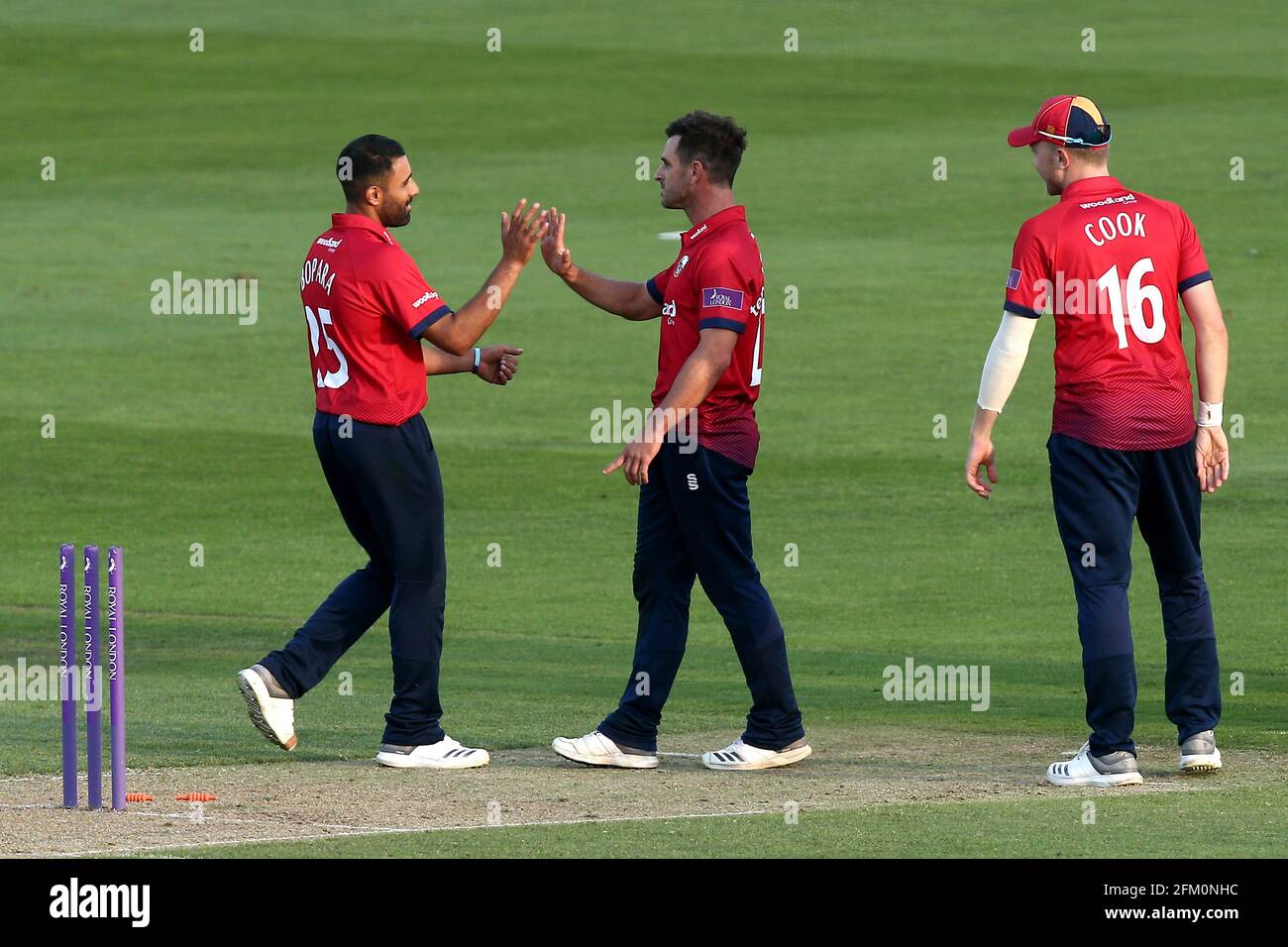 Ryan Ten Doeschate von Essex feiert die Einnahme des Wickels von Alex Blake während Essex Eagles gegen Kent Spitfires, Royal London One-Day Cup Cricket im Stockfoto