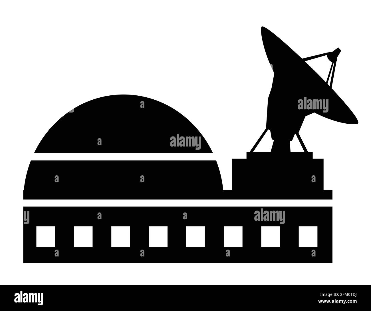 Vektor Parabolantenne Satellit Silhouette Objekt Element retro Stock Vektor