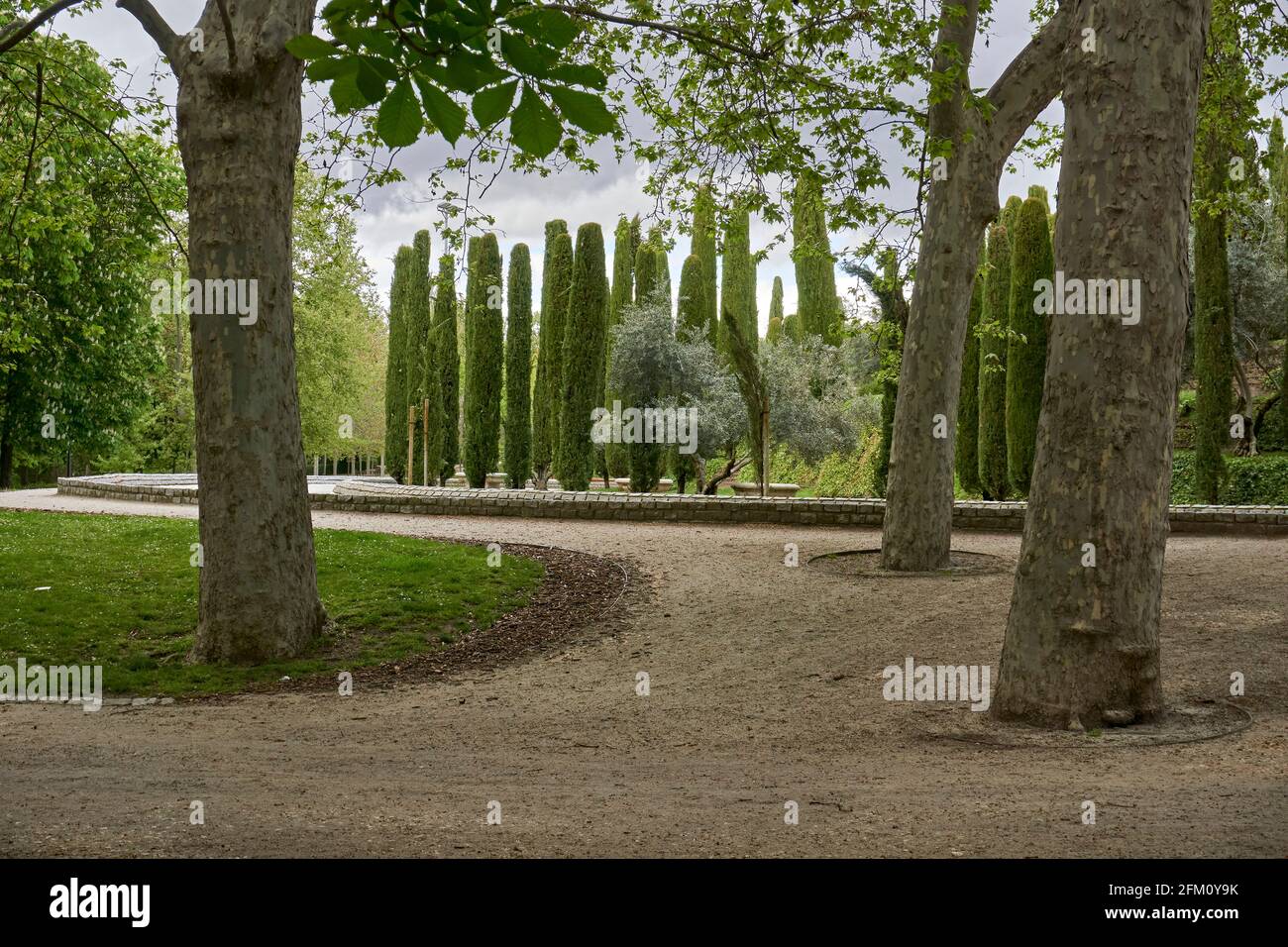 El Parque del Retiro, Madrid, Spanien Stockfoto