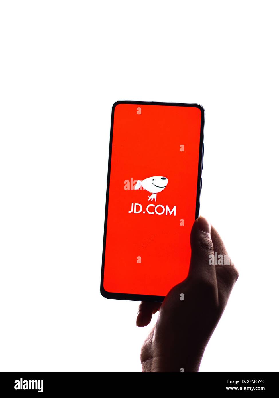 Assam, indien - 04. Mai 2021 : JD.com Logo auf Telefonbildschirm Stock Bild. Stockfoto
