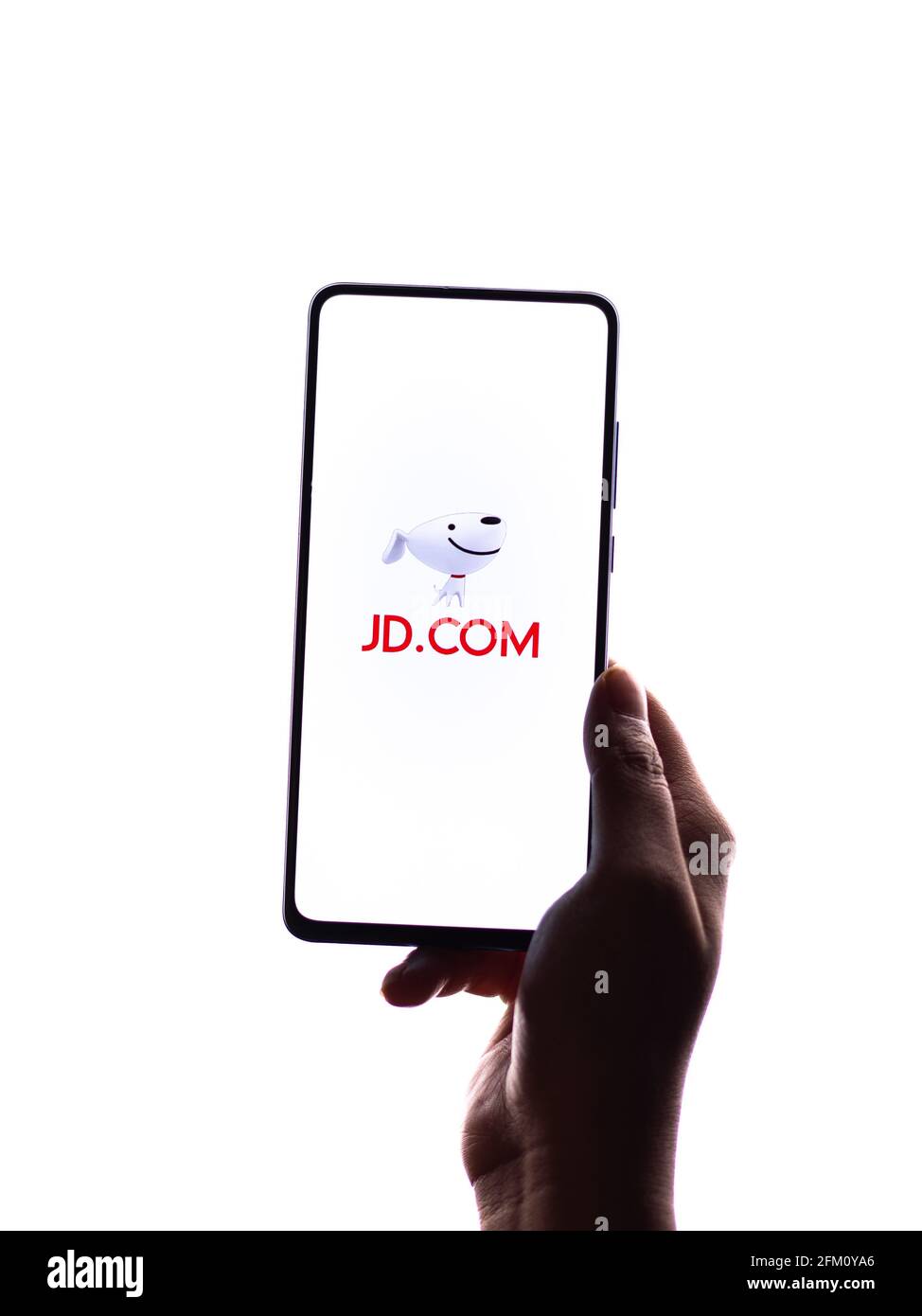 Assam, indien - 04. Mai 2021 : JD.com Logo auf Telefonbildschirm Stock Bild. Stockfoto