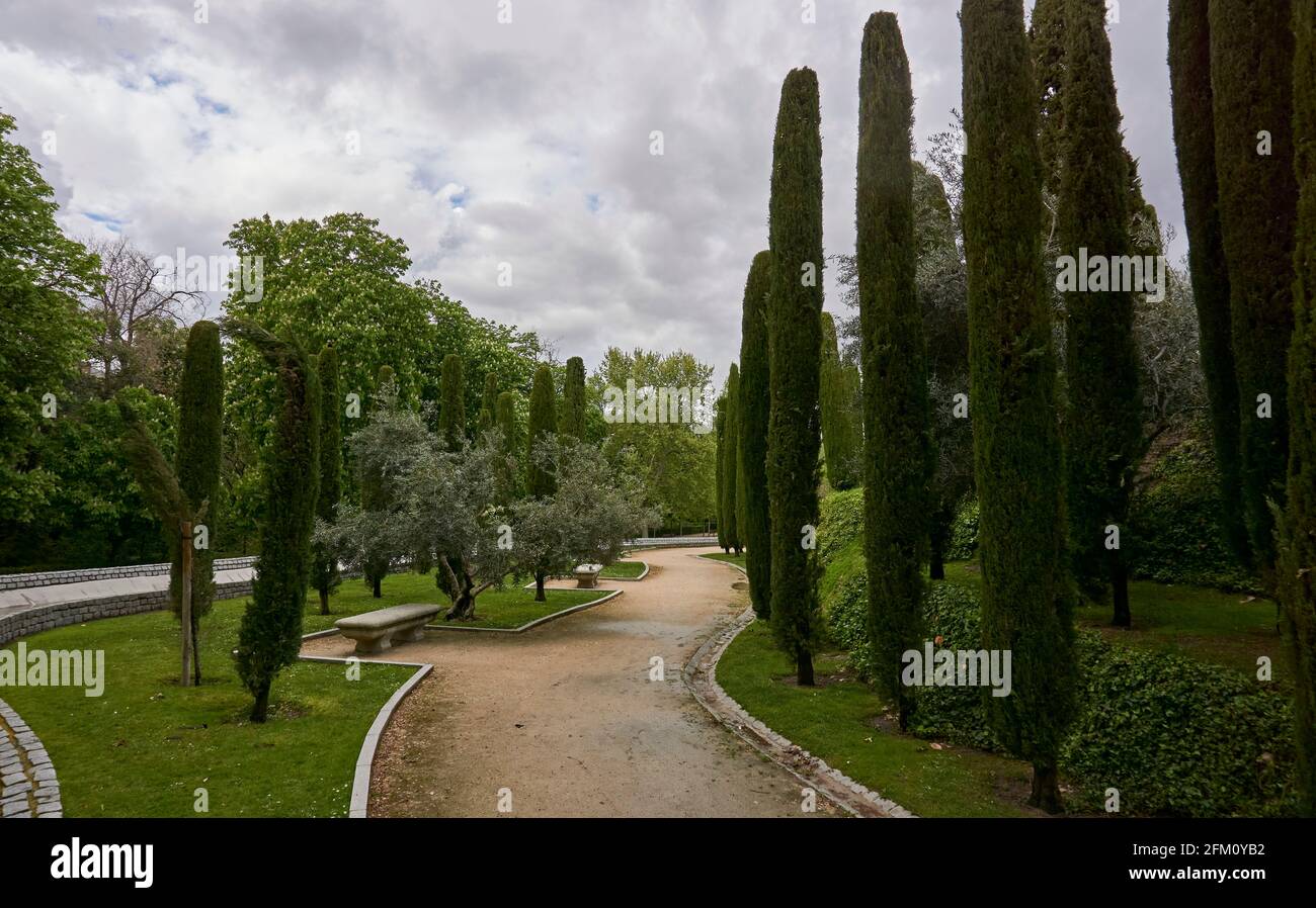 El Parque del Retiro, Madrid, Spanien Stockfoto