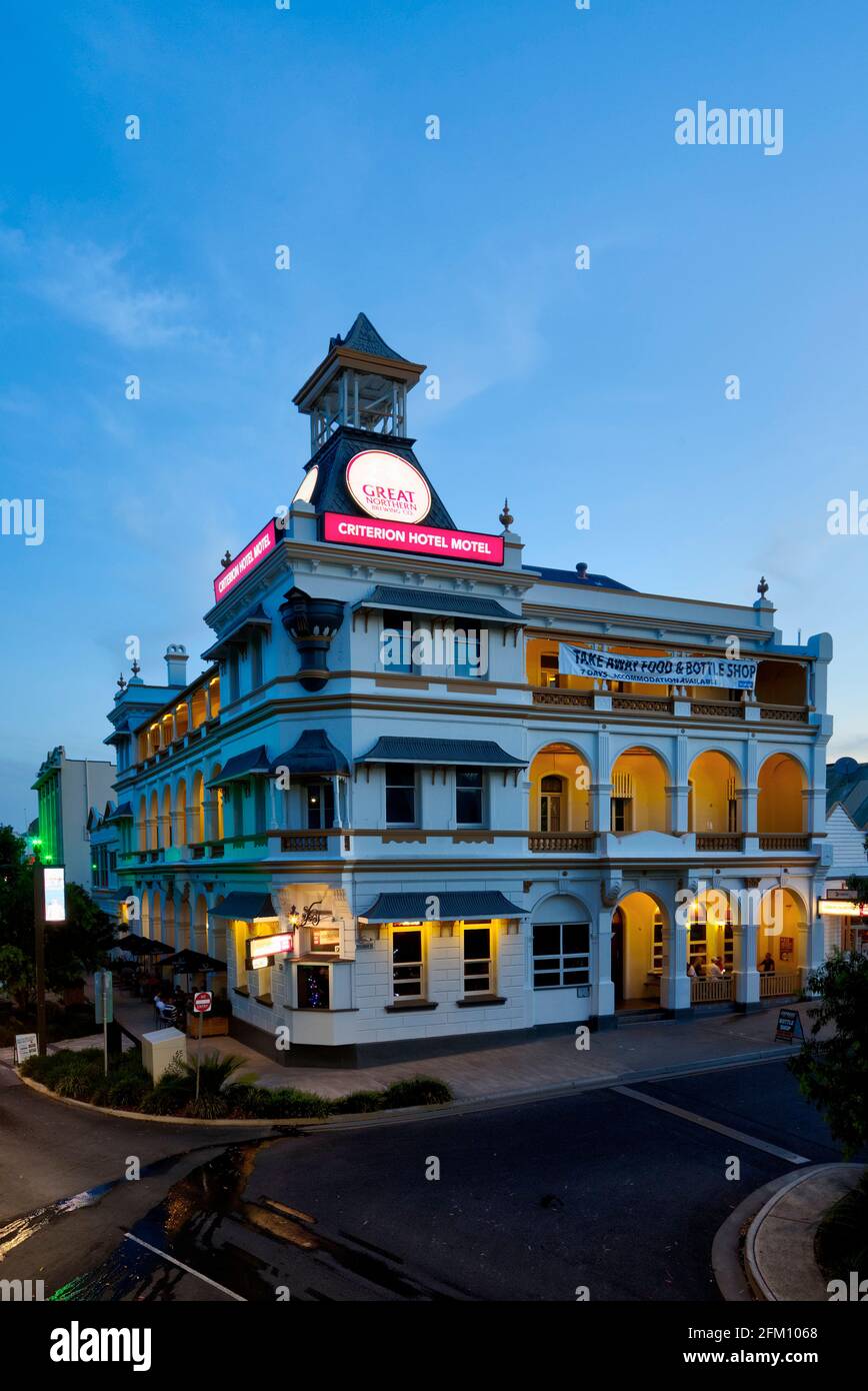 The Criterion Hotel (1889) Rockhampton Queensland Australien Stockfoto