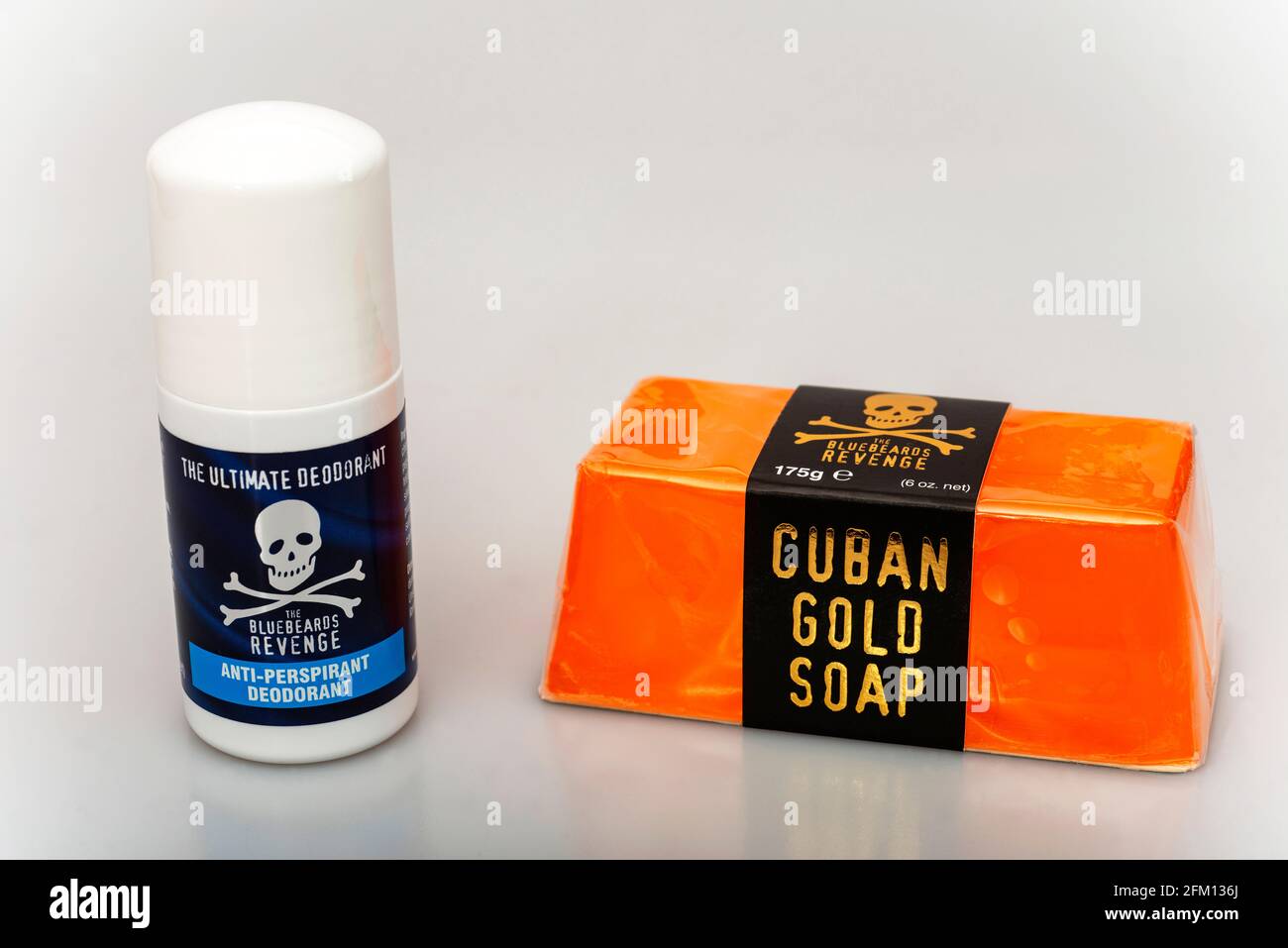Die Bluebards Revenge Seife und das Anti-Schweiß-Deodorant Stockfoto