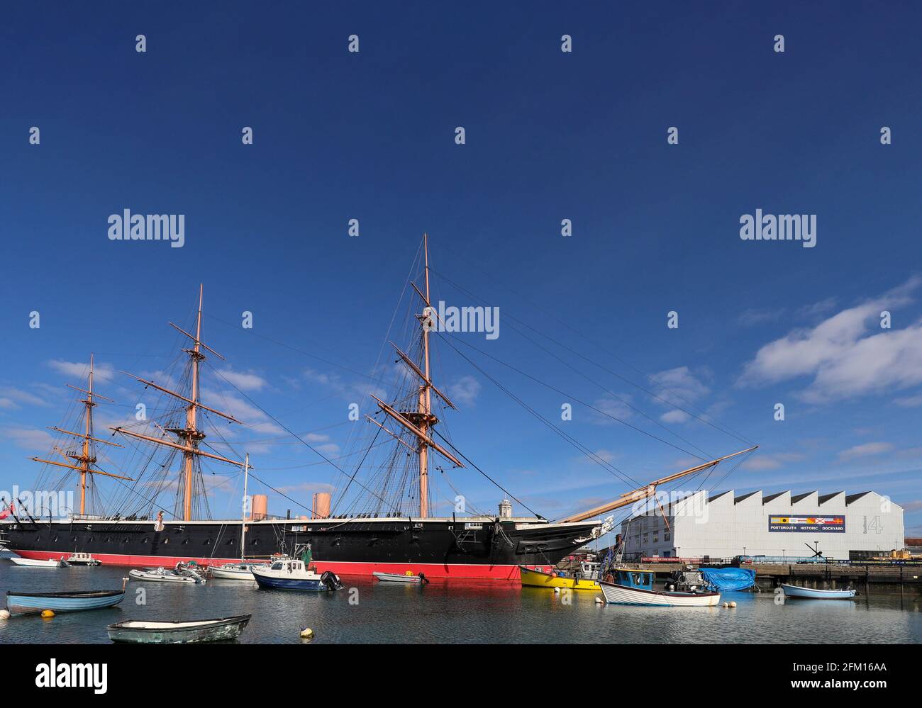 HMS Warrior, Portsmouth Historic Dockyard, Portsmouth, Hampshire, UK Stockfoto