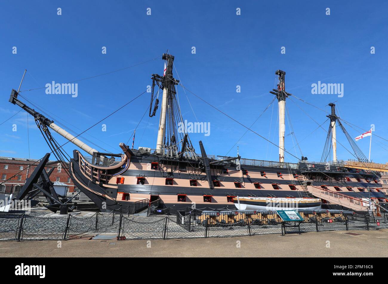 HMS Victory, Portsmouth Historic Dockyard, Portsmouth, Hampshire, UK Stockfoto
