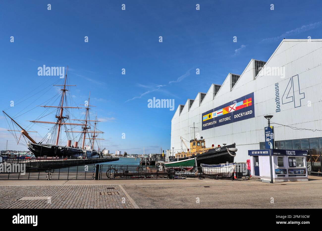 Portsmouth Historic Dockyard, Portsmouth, Hampshire, Großbritannien Stockfoto