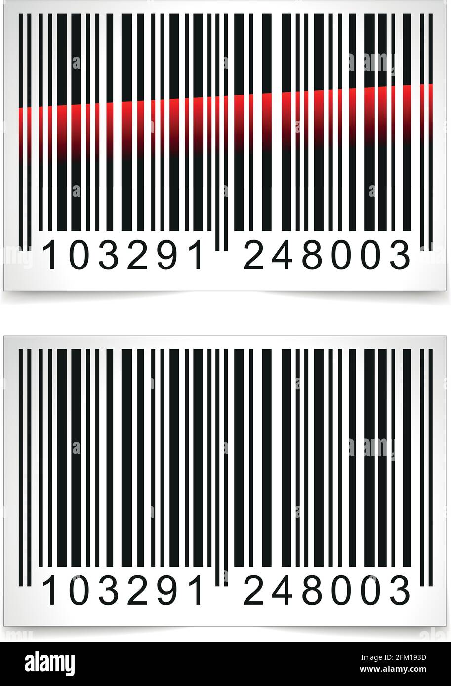 Vektor-Illustration von Barcode kennzeichnen auf weißem Hintergrund Stock Vektor