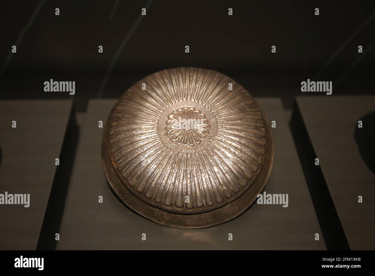 Schüssel. Takht-i Kuwad, Tadschikistan. 500-300 V. CHR. Silber. Oxus-Schatz. British Museum. London. GBR. Stockfoto