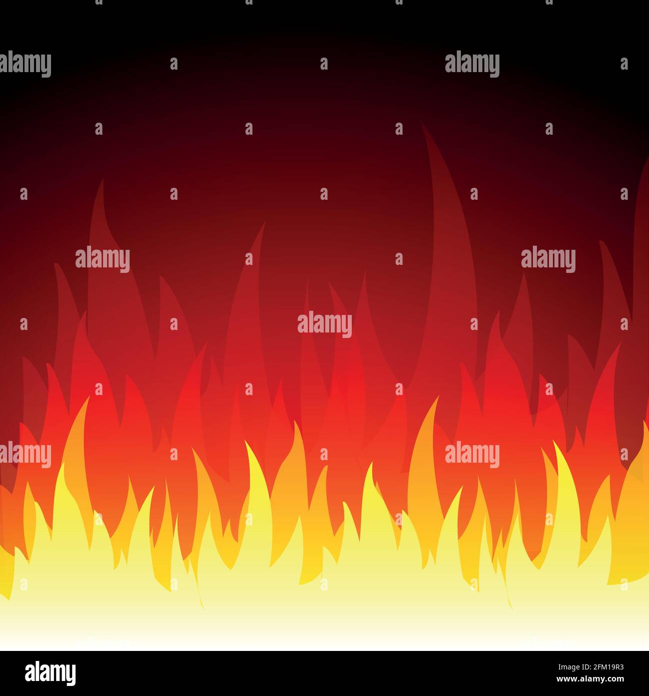 Vektor-Illustration von Feuer Flammen Hintergrund Konzept Stock Vektor