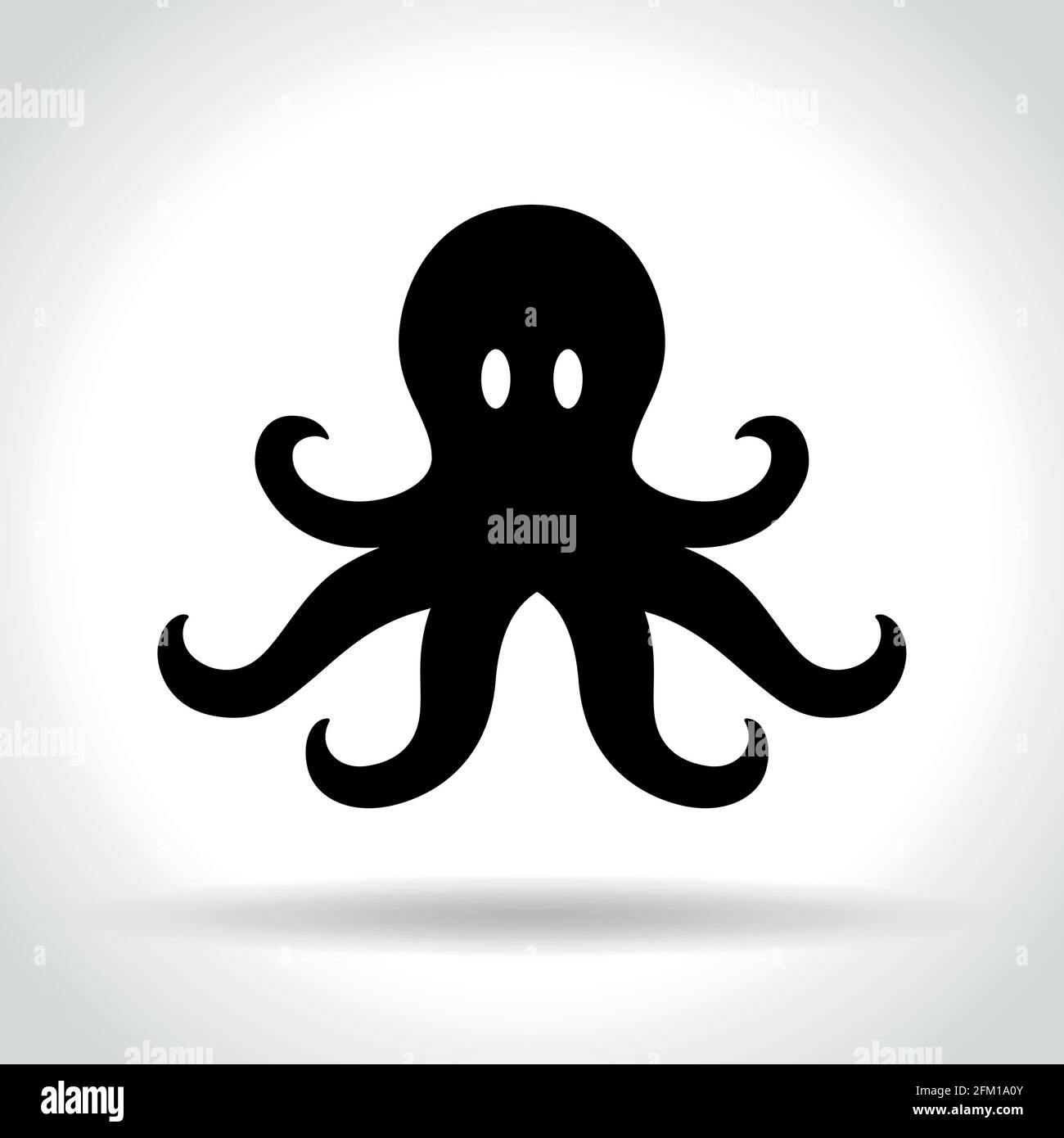 Abbildung des Oktopus-Symbols auf weißem Hintergrund Stock Vektor