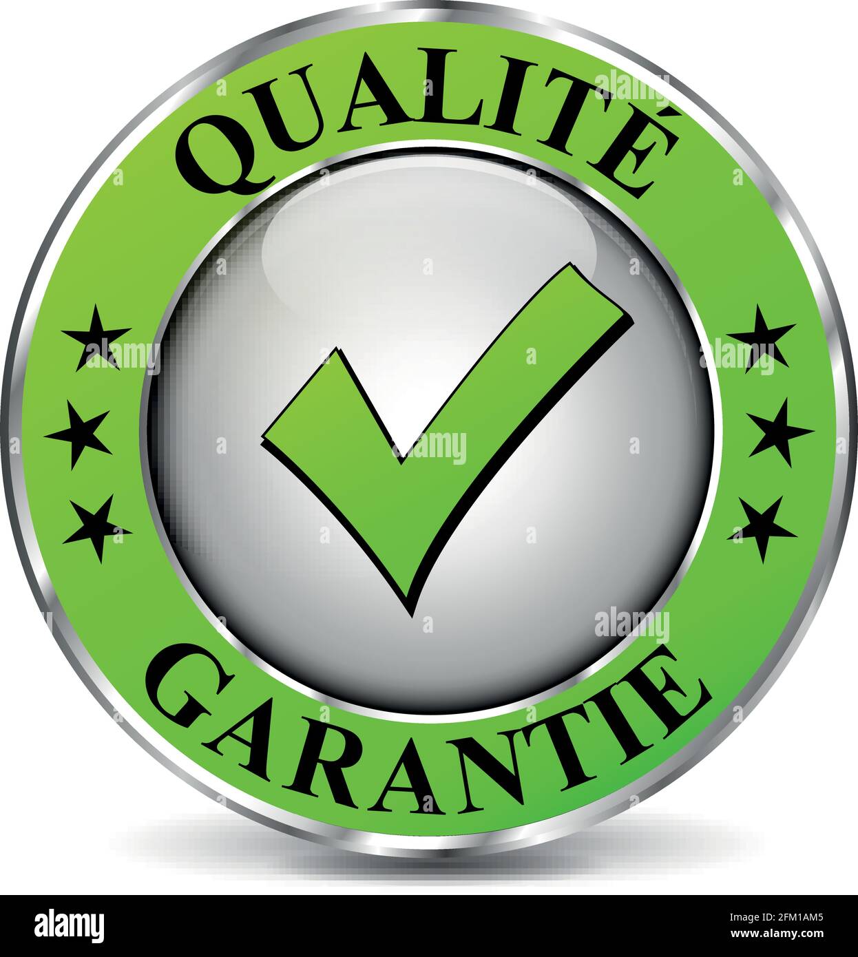 Vektor-Illustration von Qualität garantieren Symbol auf weißem Hintergrund Stock Vektor