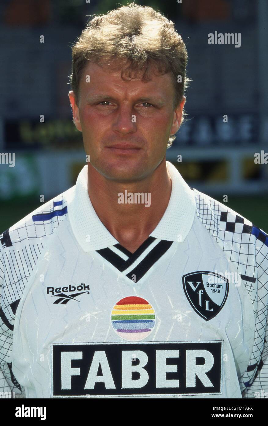 Deutschland. Mai 2021. firo Fuvuball, Fußball, 1. Bundesliga, Saison 1996/1997, Archivfoto, 96/97 Archivbilder, VfL Bochum, Fotosession, 1996 Roland Wohlfarth, Half figure, Portrait – weltweite Nutzung Quelle: dpa/Alamy Live News Stockfoto