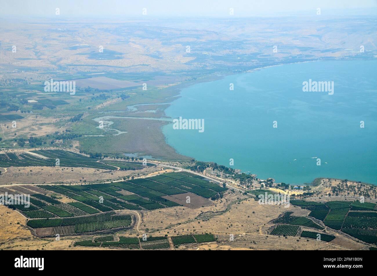 Blick auf den See Genezareth, Israel Stockfoto