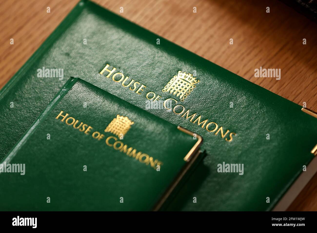 Green Files des House of Commons, abgebildet in London, Großbritannien. Stockfoto
