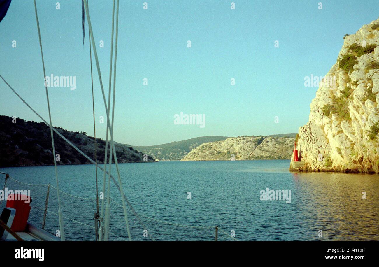 Kroatien Sibenik Zugangskanal zu den Krka Fällen Stockfoto