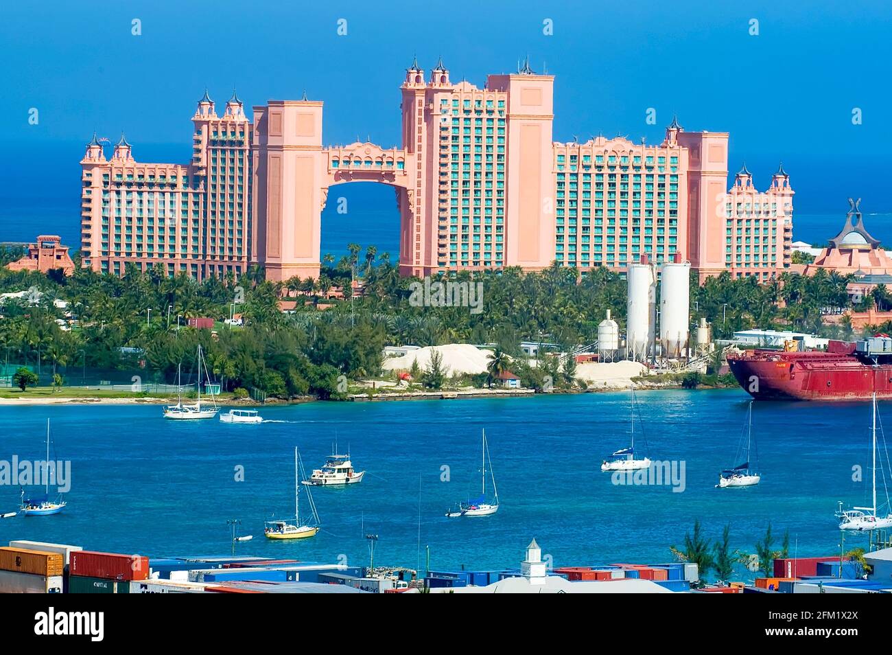 Atlantis Paridise Resort in Nassau auf den Grand Bahama Inseln Stockfoto