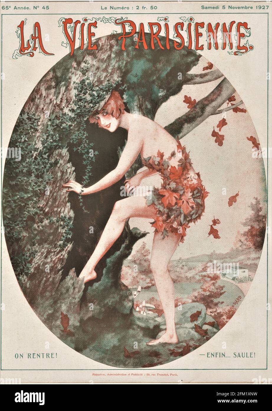1920er Jahren Frankreich La Vie Parisienne Magazin Cover Stockfoto