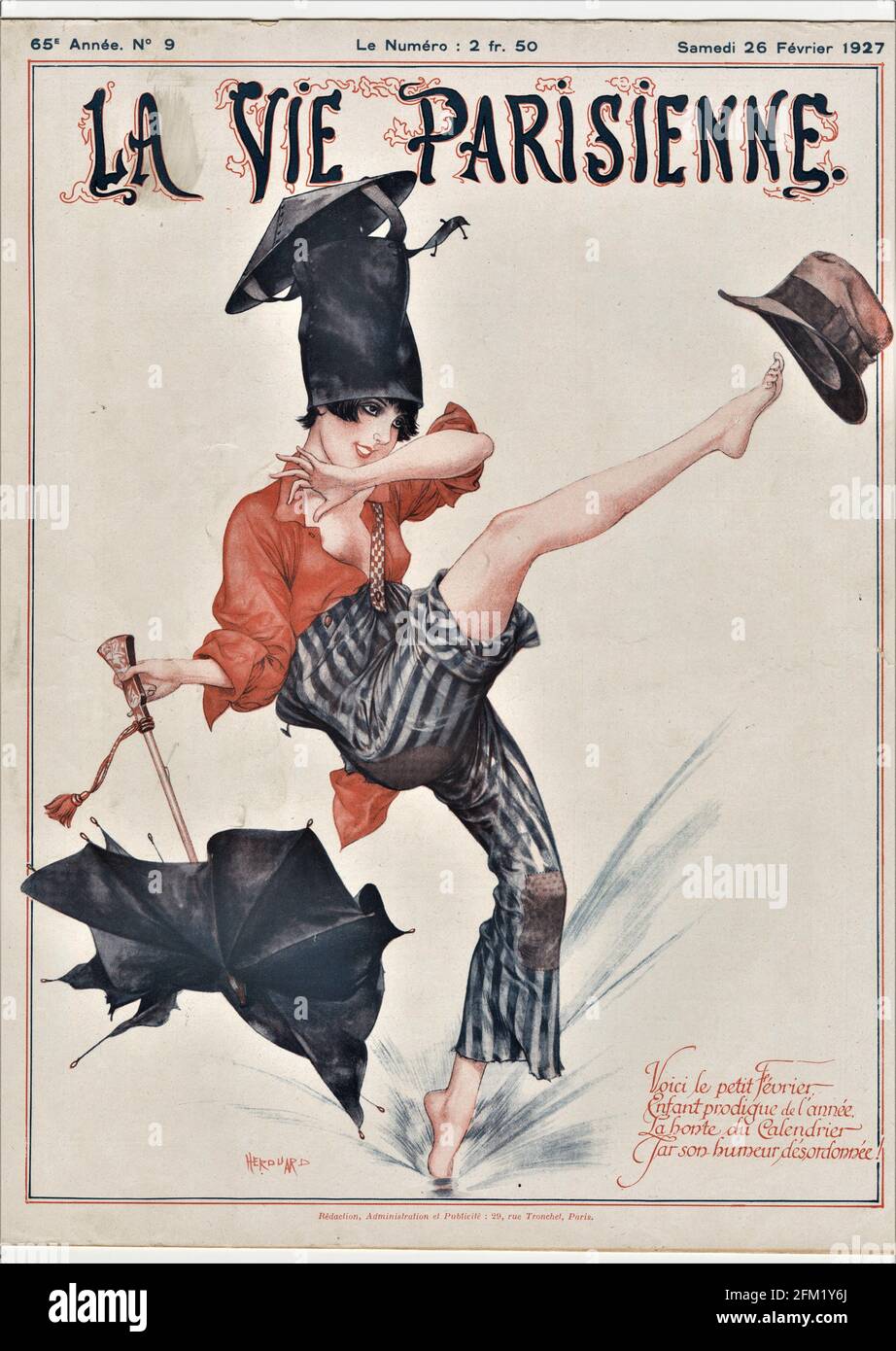 1920er Jahren Frankreich La Vie Parisienne Magazin Cover Stockfoto