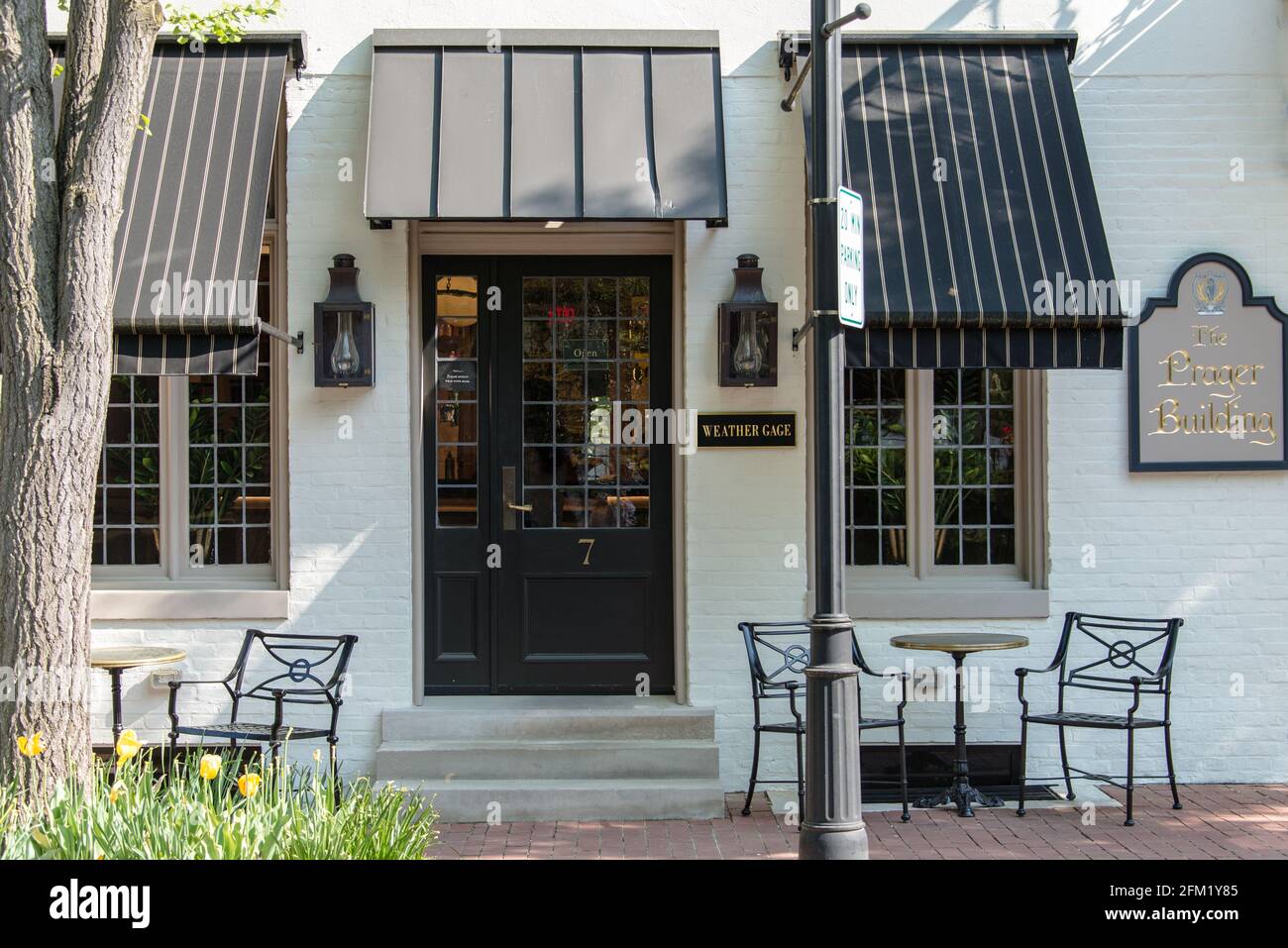 Restaurant mit Sitzgelegenheiten im Freien, Easton, Maryland Stockfoto