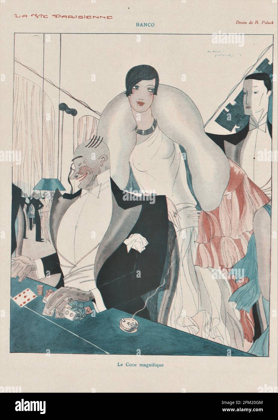 1920er Jahren Frankreich La Vie Parisienne Magazin Platte Stockfoto