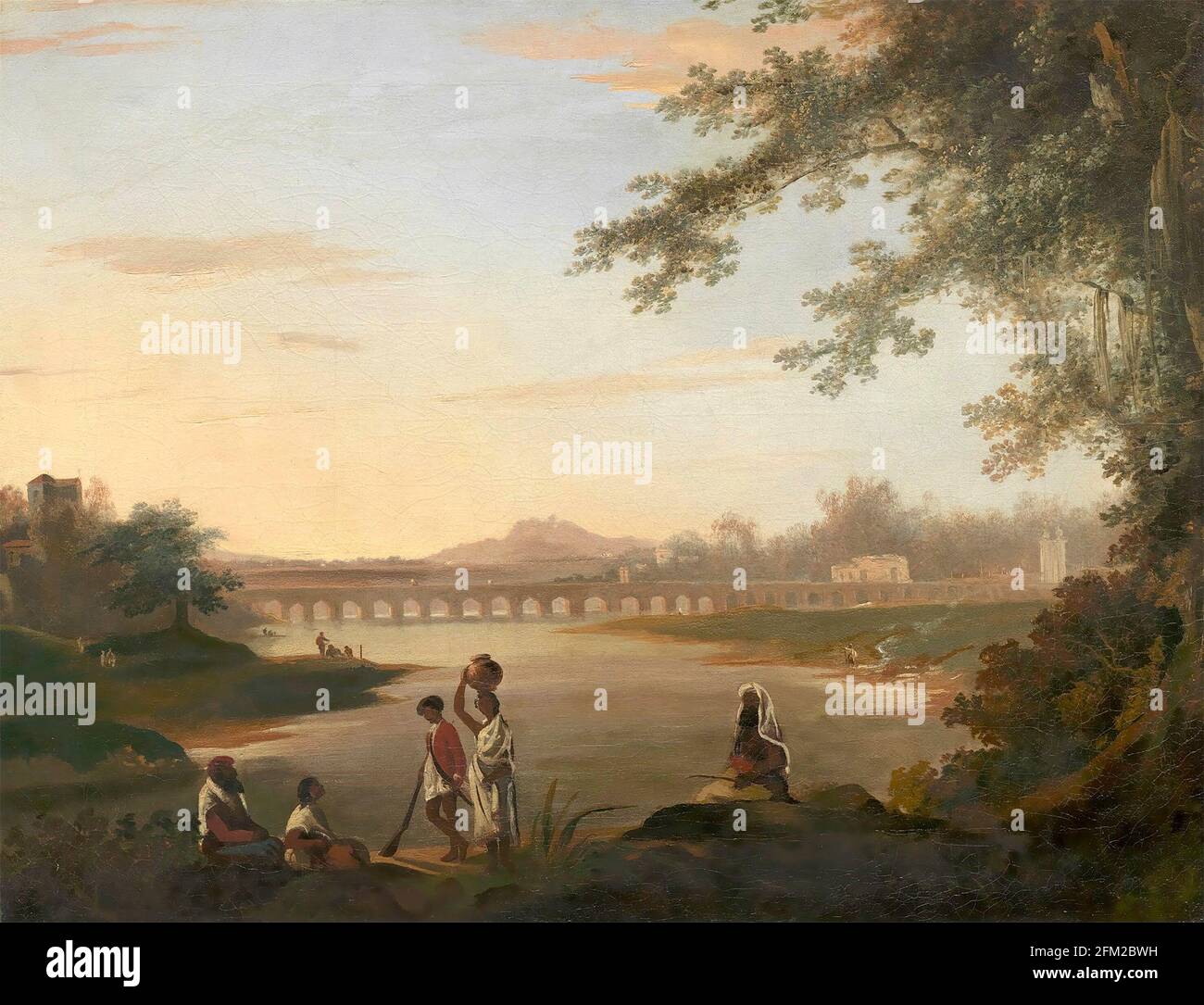 William Hodges. Gemälde mit dem Titel 'die Marmelong-Brücke' von William Hodges (1744-1797), Öl auf Leinwand, 1783. Stockfoto