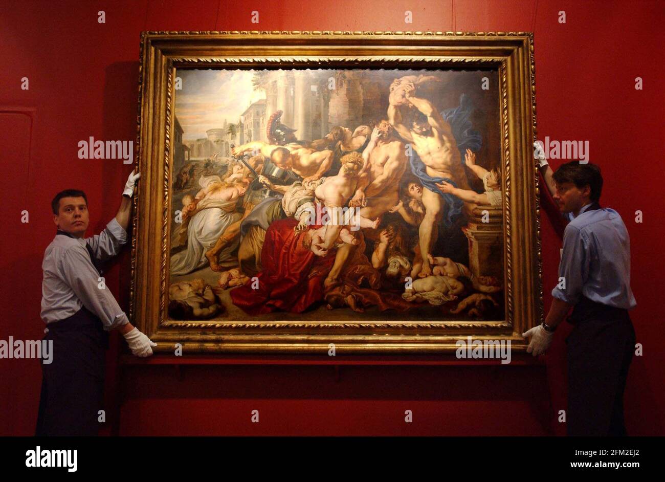 "The Massacre of the Innocents" von Sir Peter Paul Rubens, im Verkauf bei Sothebys geschätzt zu verkaufen für 4-6 Millionen am 3. Mai 2002,5 Juli 2002 Foto Andy Paradise Stockfoto