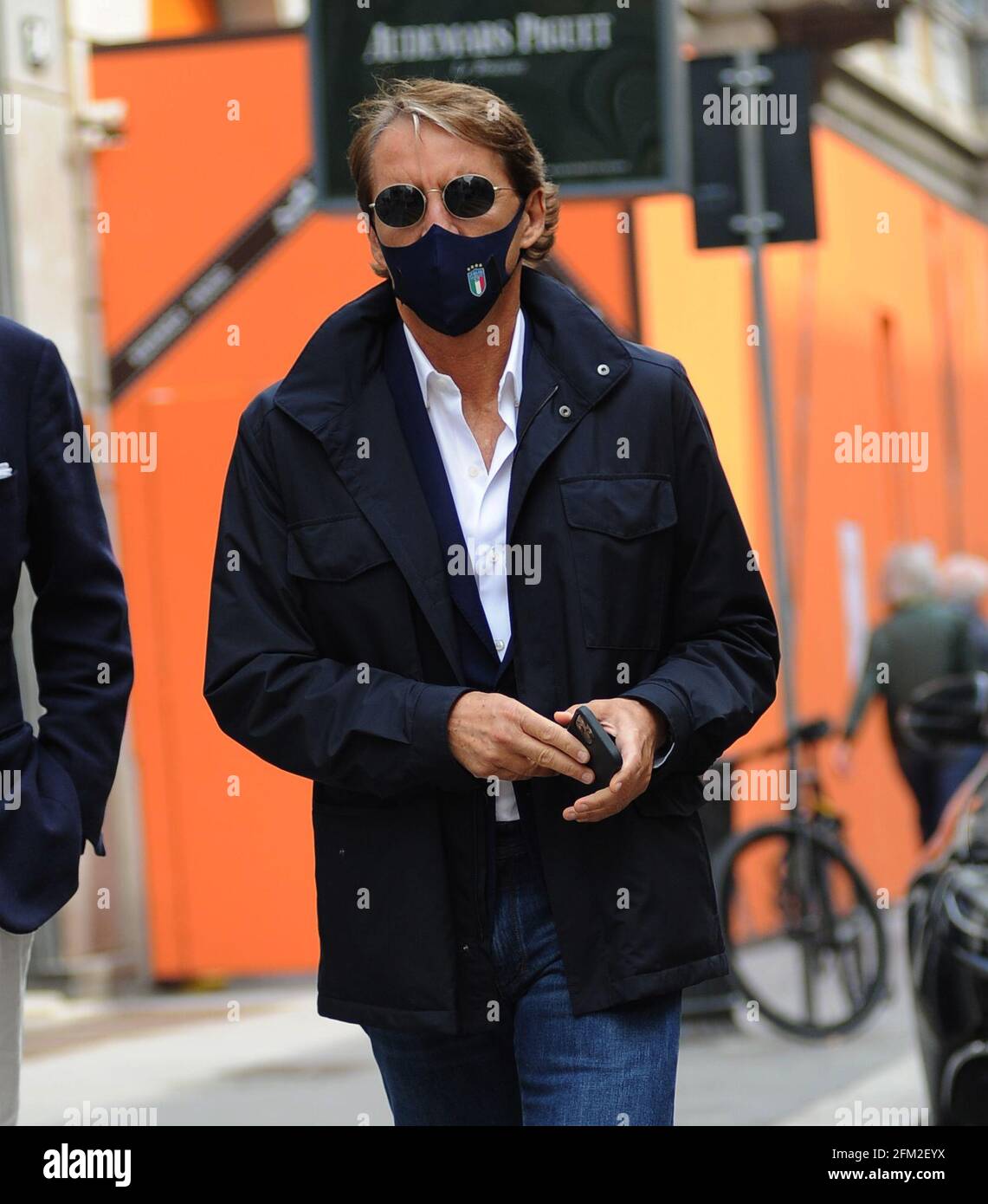 Mailand, Roberto Mancini in der Mitte der Trainer der italienischen